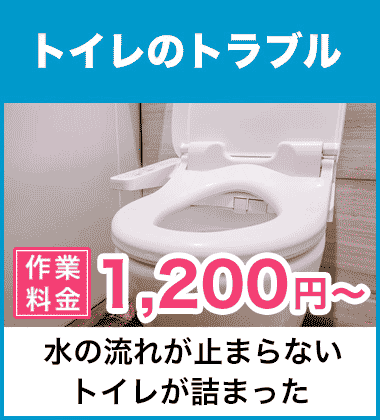 トイレの詰まり(つまり)などの便器まわりと、水が流れないトイレタンクまわりの修理 神戸市中央区